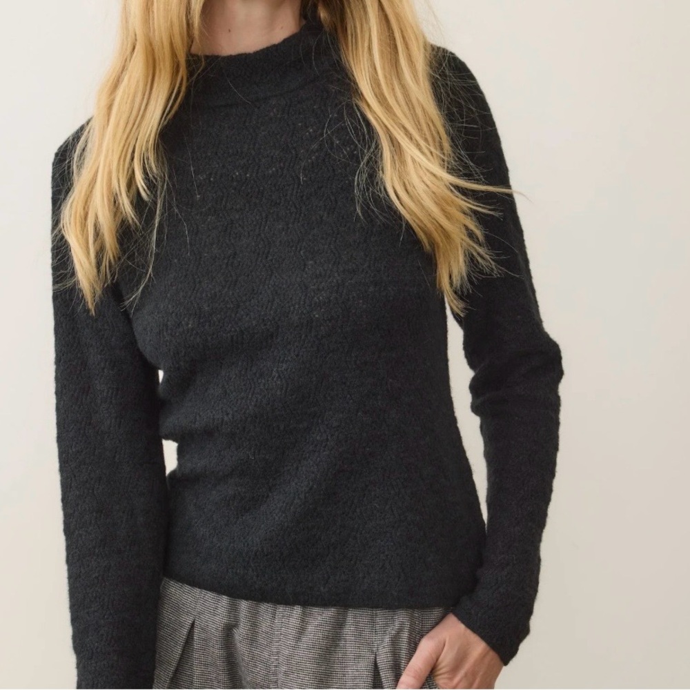 Marine Layer Black Women's Crew Neck Sweater